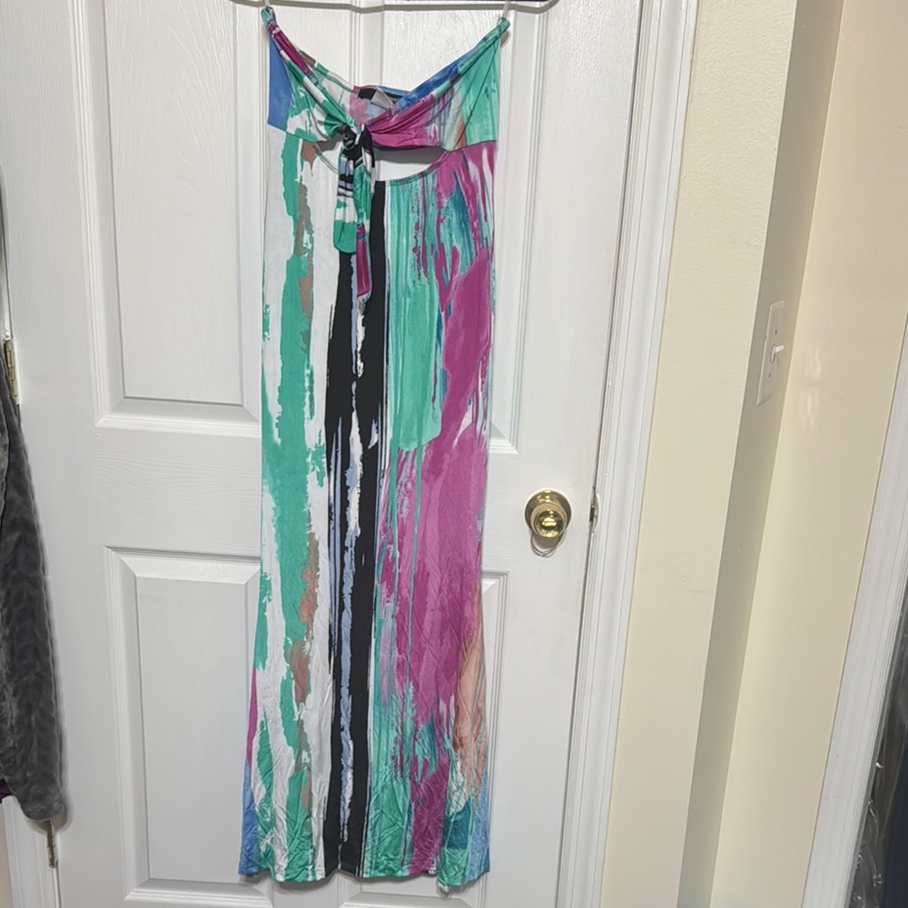 Indigo Strapless Dress - Multicolor